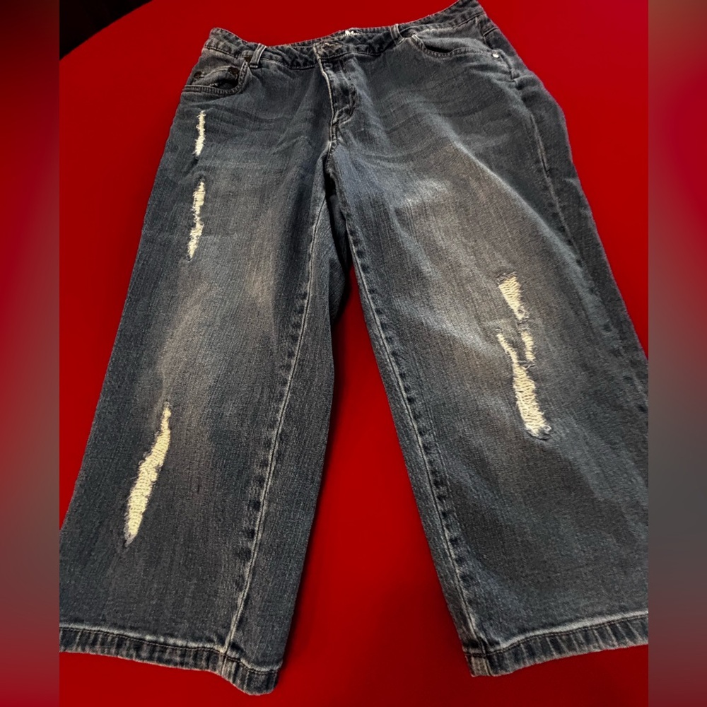 Woman Within Classic Blue Jean capris